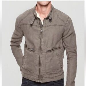 ROGUE Sage Linen Moto Jacket Men's Size XXL